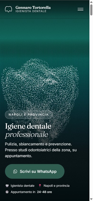 Home page del sito di Gennaro Tortorella, igienista dentale a Napoli e provincia