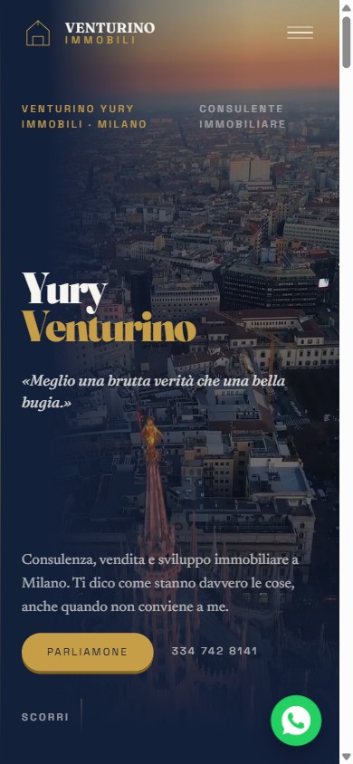Home page del sito Venturino Immobili, consulente immobiliare a Milano
